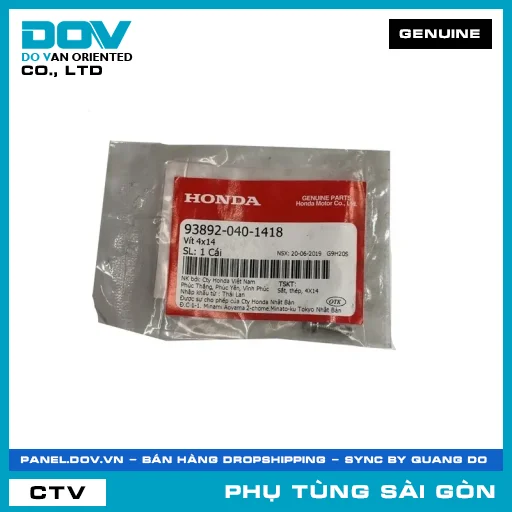 VÍT 4X14 | HONDA PARTS CODE 938920401418 — 938920401418