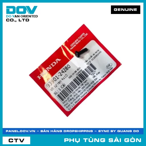 VÍT TỰ REN 4X10 | HONDA PARTS CODE 9390124280 — 9390124280