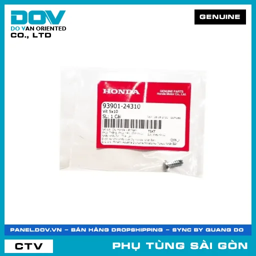 VÍT 5X10 | HONDA PARTS CODE 9390124310 — 9390124310