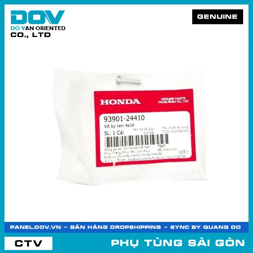 VÍT TỰ REN 4X16 | HONDA PARTS CODE 9390124410 — 9390124410
