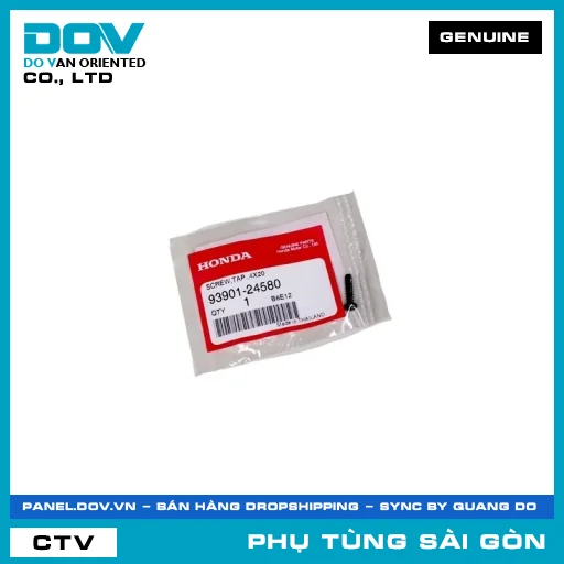 VÍT TỰ HÃM 4X20 | HONDA PARTS CODE 9390124580 — 9390124580