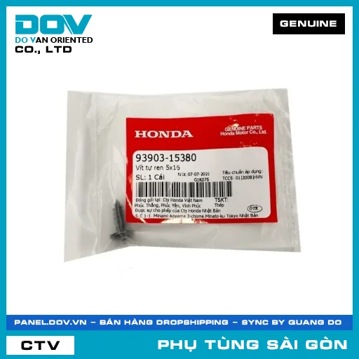 VÍT TỰ REN 5X16 | HONDA PARTS CODE 9390315380 — 9390315380