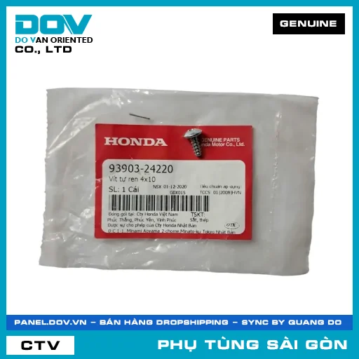 VÍT TỰ REN 4X10 | HONDA PARTS CODE 9390324220 — 9390324220