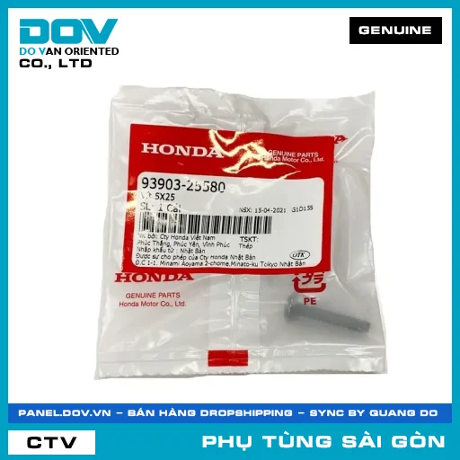 VÍT TỰ HÃM 5X25 | HONDA PARTS CODE 9390325580 — 9390325580