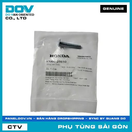 VÍT TỰ REN 5X30 | HONDA PARTS CODE 9390325610 — 9390325610