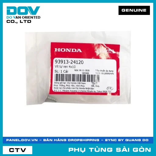 VÍT TỰ REN 4X10 | HONDA PARTS CODE 9391324120 — 9391324120