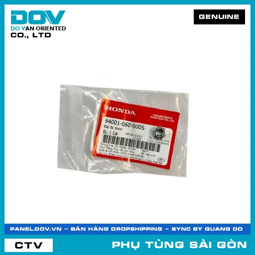 ÐAI ỐC 6MM | HONDA PARTS CODE 94001060000S — 94001060000S