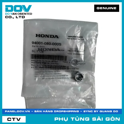 ĐAI ỐC 8MM | HONDA PARTS CODE 94001080000S — 94001080000S