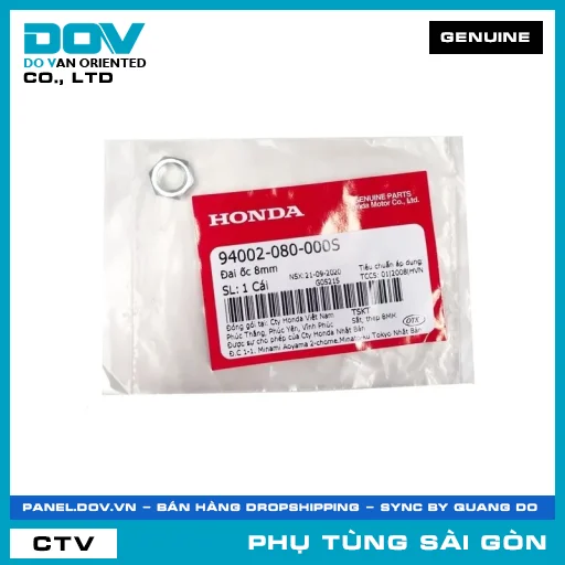 ĐAI ỐC 8MM | HONDA PARTS CODE 94002080000S — 94002080000S