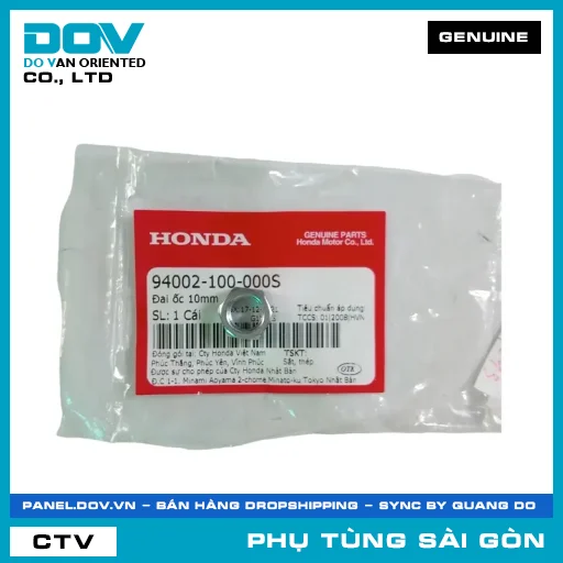 ĐAI ỐC 10MM | HONDA PARTS CODE 94002100000S — 94002100000S