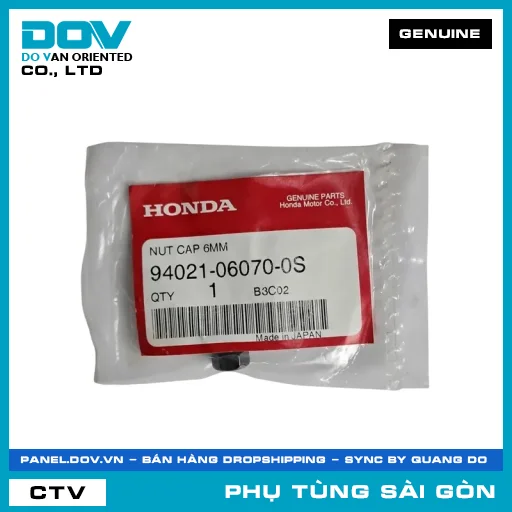 ĐAI ỐC MŨ 6MM | HONDA PARTS CODE 94021060700S — 94021060700S