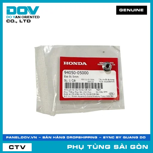 ĐAI ỐC 5MM | HONDA PARTS CODE 9405005000 — 9405005000