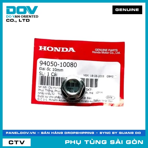 ĐAI ỐC 10MM | HONDA PARTS CODE 9405010080 — 9405010080