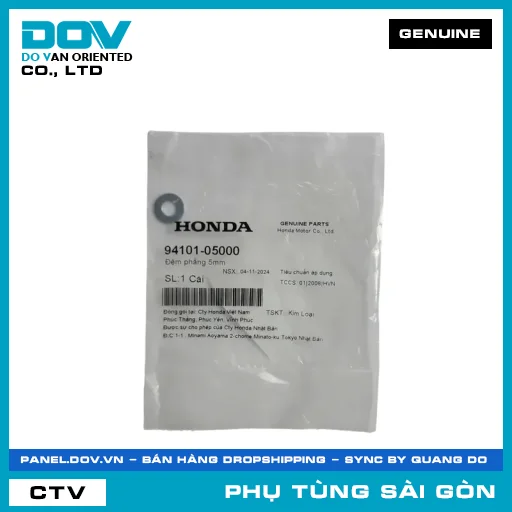 ĐỆM PHẲNG 5MM | HONDA PARTS CODE 9410105000 — 9410105000