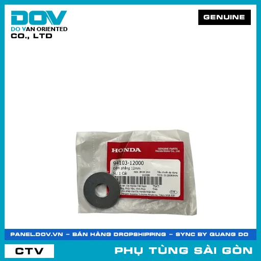 ĐỆM PHẲNG 12MM | HONDA PARTS CODE 9410312000 — 9410312000