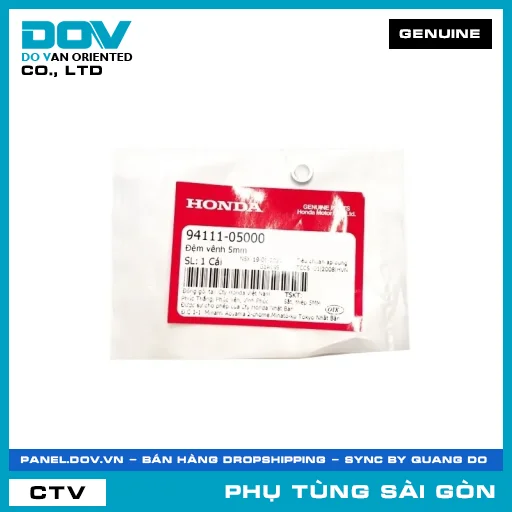 ĐỆM VÊNH 5MM | HONDA PARTS CODE 9411105000 — 9411105000