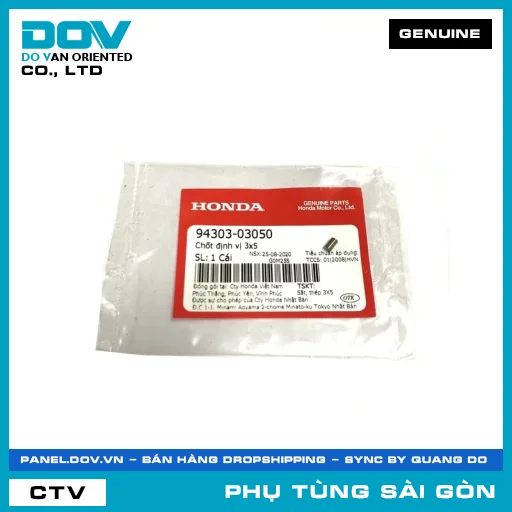 CHỐT ĐỊNH VỊ 3X5 | HONDA PARTS CODE 9430303050 — 9430303050