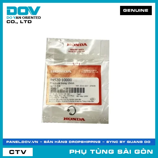 PHANH CÀI TRONG 10MM | HONDA PARTS CODE 9452010000 — 9452010000