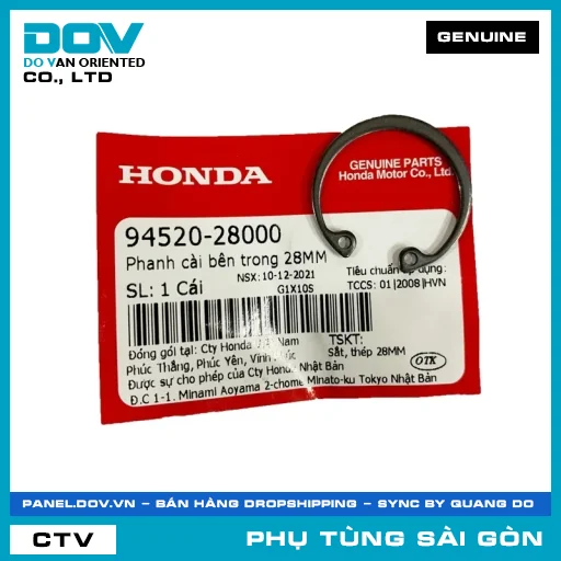 PHANH CÀI BÊN TRONG 28MM | HONDA PARTS CODE 9452028000 — 9452028000