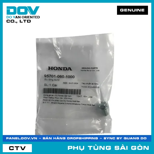 BU LÔNG 6X10 | HONDA PARTS CODE 957010601000 — 957010601000