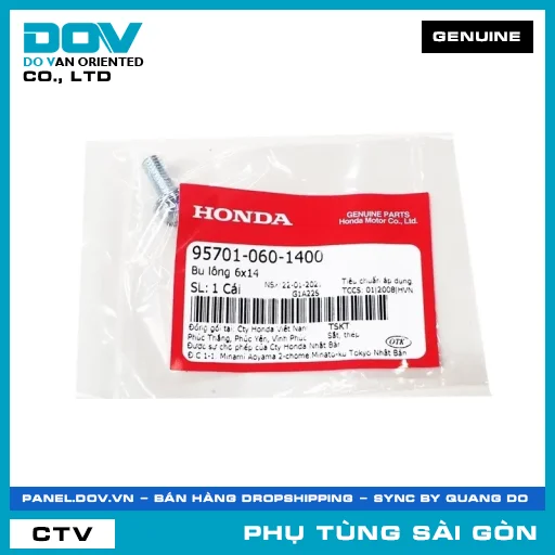 BU LÔNG 6X14 | HONDA PARTS CODE 957010601400 — 957010601400