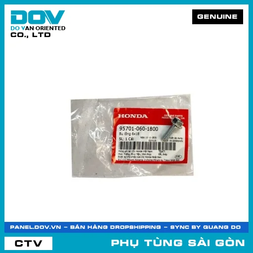 BU LÔNG 6X18 | HONDA PARTS CODE 957010601800 — 957010601800