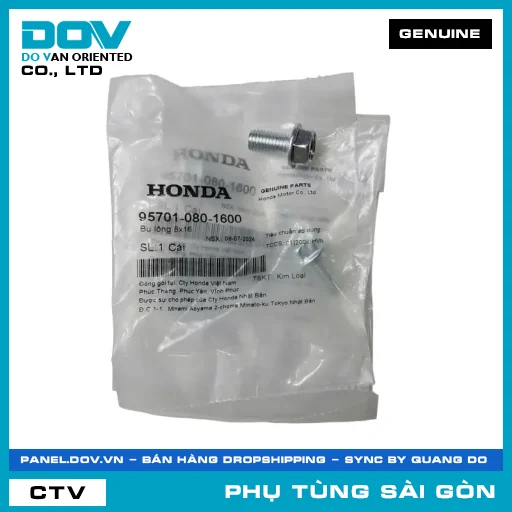 BU LÔNG 8X16 | HONDA PARTS CODE 957010801600 — 957010801600