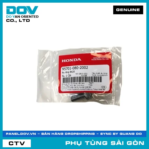 BU LÔNG 8X20 | HONDA PARTS CODE 957010802002 — 957010802002
