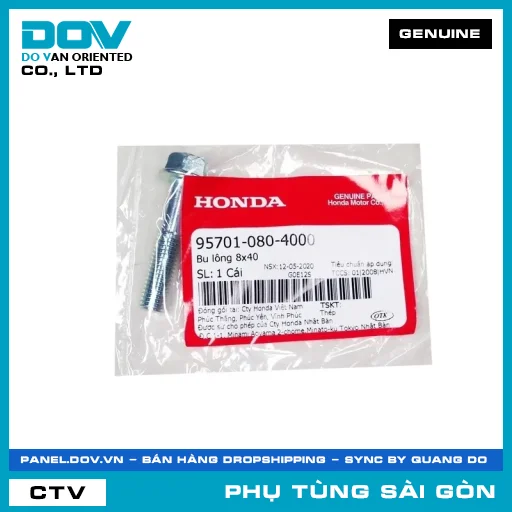 BU LÔNG 8X40 | HONDA PARTS CODE 957010804000 — 957010804000