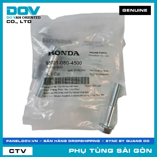 BU LÔNG 8X45 | HONDA PARTS CODE 957010804500 — 957010804500