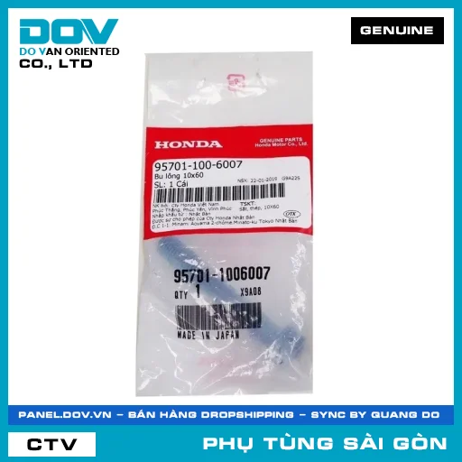 BU LÔNG 10X60 | HONDA PARTS CODE 957011006007 — 957011006007