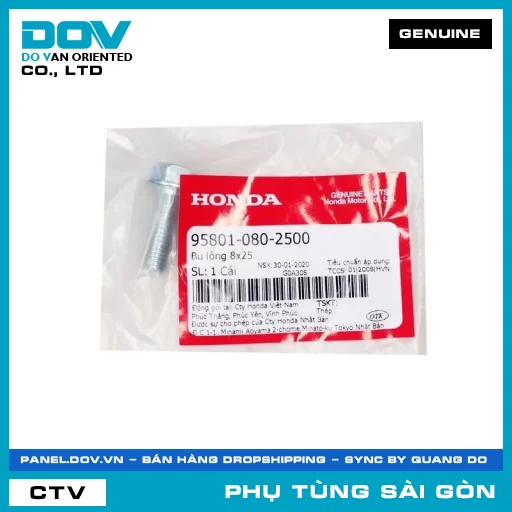 BU LÔNG 8X25 | HONDA PARTS CODE 958010802500 — 958010802500