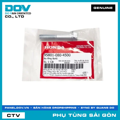 BU LÔNG 8X45 | HONDA PARTS CODE 958010804500 — 958010804500
