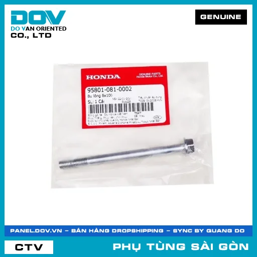 BU LÔNG 8X100 | HONDA PARTS CODE 958010810002 — 958010810002