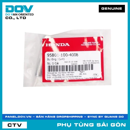 BU LÔNG 10X40 | HONDA PARTS CODE 958011004008 — 958011004008