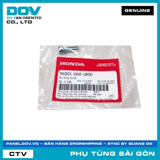 BU LÔNG 6X18 | HONDA PARTS CODE 960010601800 — 960010601800