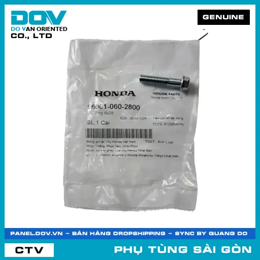 BU LÔNG 6X28 | HONDA PARTS CODE 960010602800 — 960010602800