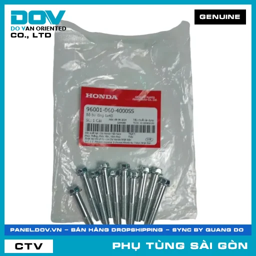 BỘ BU LÔNG 6X40 | HONDA PARTS CODE 960010604000SS — 960010604000SS