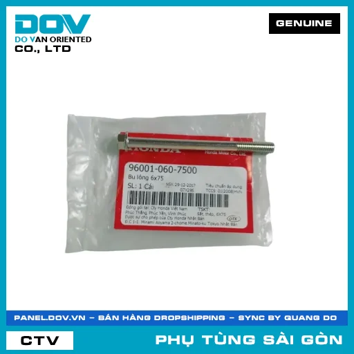 BU LÔNG 6X75 | HONDA PARTS CODE 960010607500 — 960010607500
