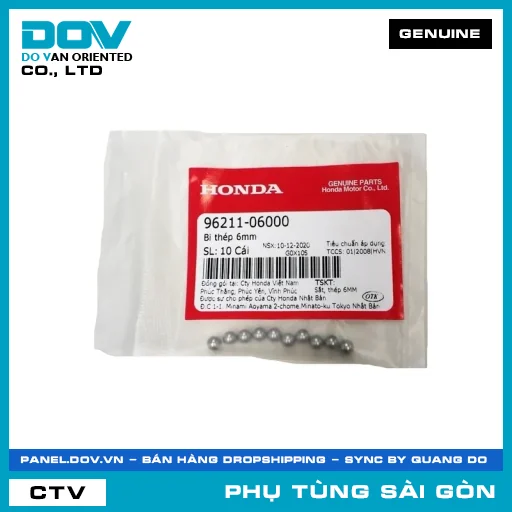 BI THÉP 6MM | HONDA PARTS CODE 9621106000 — 9621106000