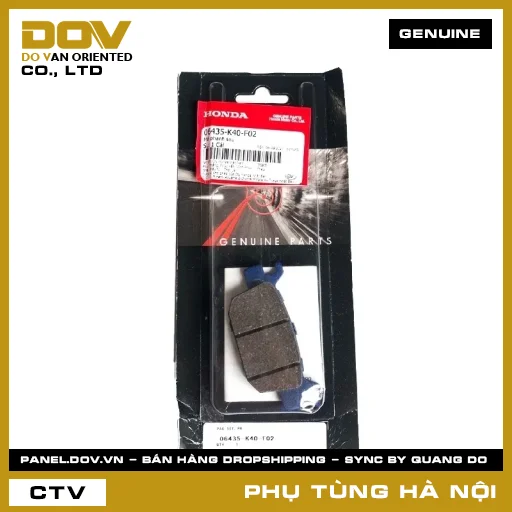 MÃ PHỤ TÙNG : 06435K40F02 MÁ PHANH SAU — 06435K40F02