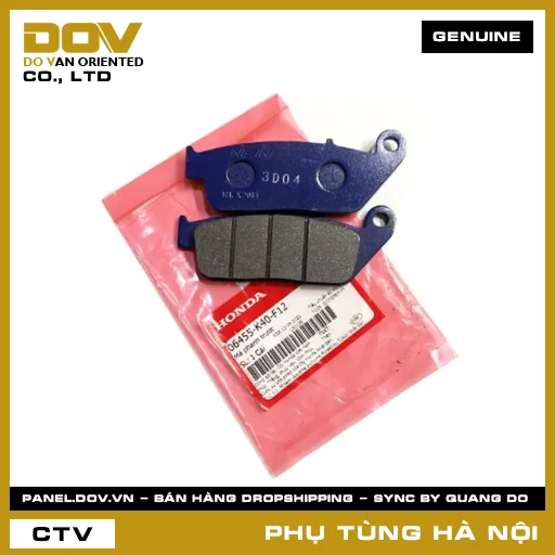 MÃ PHỤ TÙNG : 06455K40F12 MÁ PHANH TRƯỚC — 06455K40F12