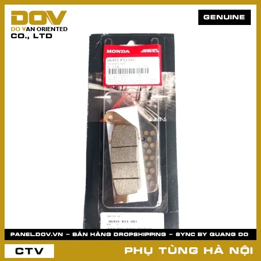 MÃ PHỤ TÙNG : 06455K53D01 MÁ PHANH TRƯỚC — 06455K53D01