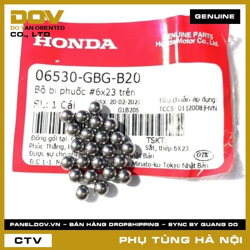 MÃ PHỤ TÙNG : 06530GBGB20 BỘ BI PHUỐC #6X23 TRÊN — 06530GBGB20