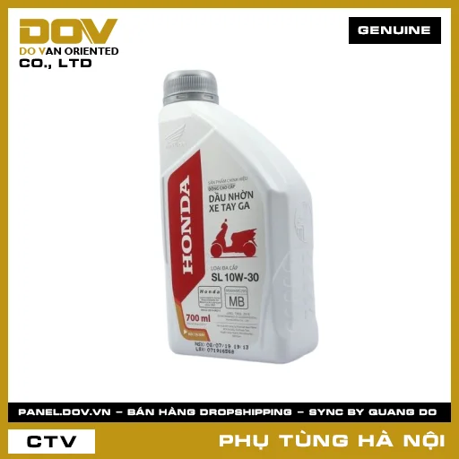 MÃ PHỤ TÙNG : 082322MBK0LVD CHAI DẦU ĐỘNG CƠ XE GA SL-MB10W-30 700ML — 082322MBK0LVD