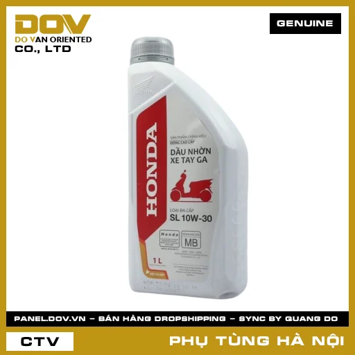 MÃ PHỤ TÙNG : 082322MBK1LVD CHAI DẦU ĐỘNG CƠ XE GA SL-MB 10W-30 1L — 082322MBK1LVD