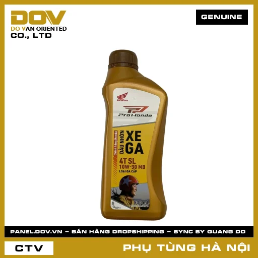 MÃ PHỤ TÙNG : 082322MBK8LV1 DẦU SL ĐỘNG CƠ XE GA SL-MB 10W-30 0.8L — 082322MBK8LV1