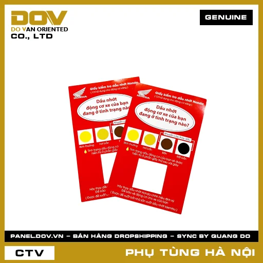 MÃ PHỤ TÙNG : 08OTPIDE100PCS GIẤY THỬ DẦU NHỚT — 08OTPIDE100PCS