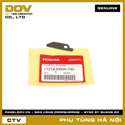MÃ PHỤ TÙNG : 11218KWW740 TẤM HÃM PHỚT THÂN MÁY TRÁI — 11218KWW740