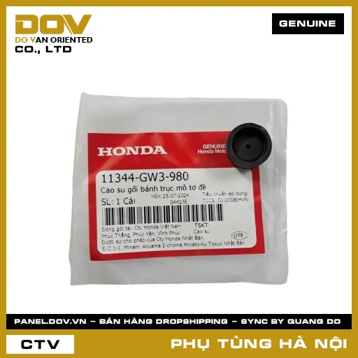 MÃ PHỤ TÙNG : 11344GW3980 CAO SU GỐI BÁNH TRỤC MÔ TƠ ĐỀ — 11344GW3980
